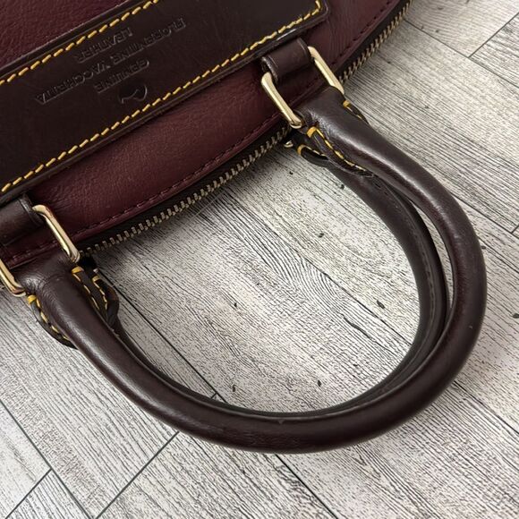 Dooney and Bourke Burgundy Leather Handbag - Picture 3 of 15
